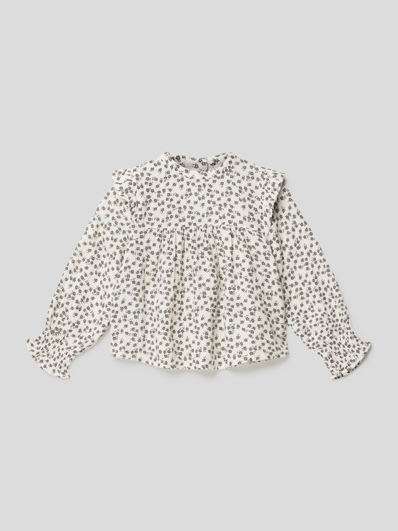 Blusenshirt mit floralem Muster in offwhite