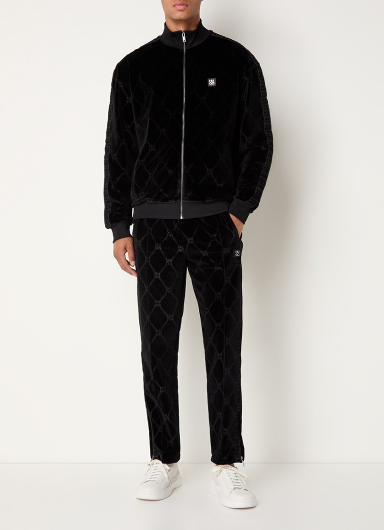 Pantalones deportivos rectos Dislaco van fluweel de HUGO BOSS cu logo creat