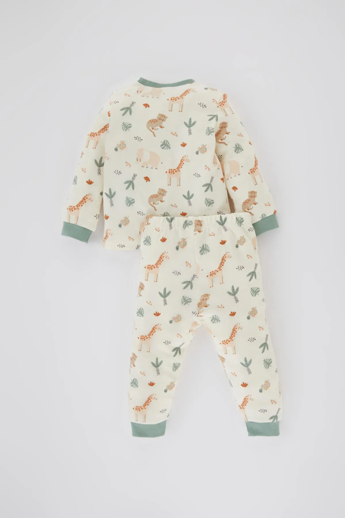 DeFacto  Langarm-Pyjama-Set mit Safari-Aufdruck für Babys