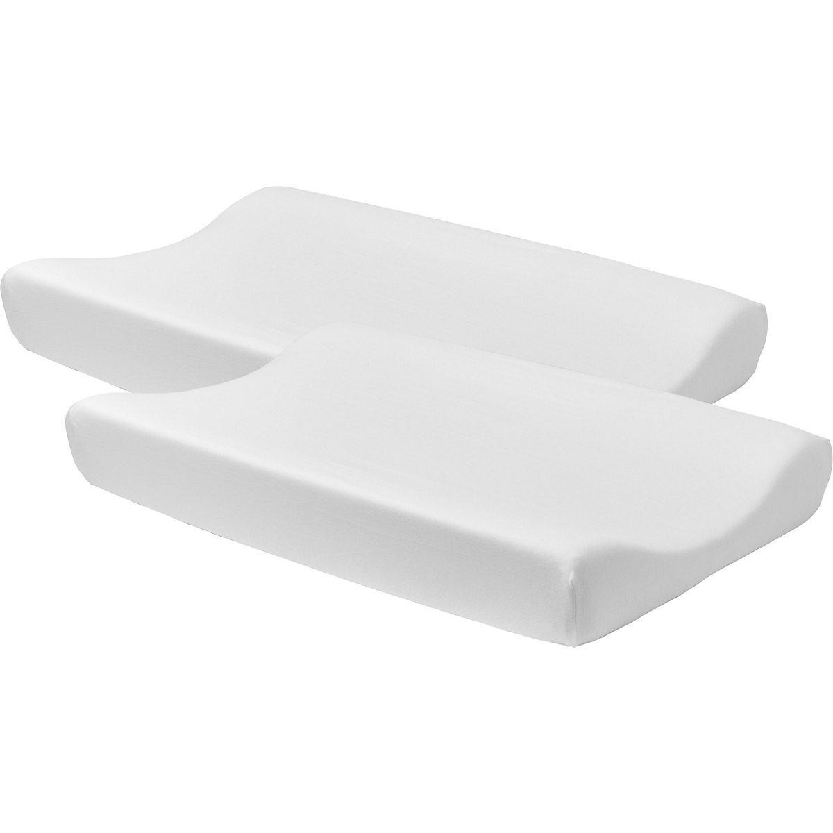 Wickelauflagenbezug Basic Jersey, 50 x 70 cm, weiß, 2er Pack
