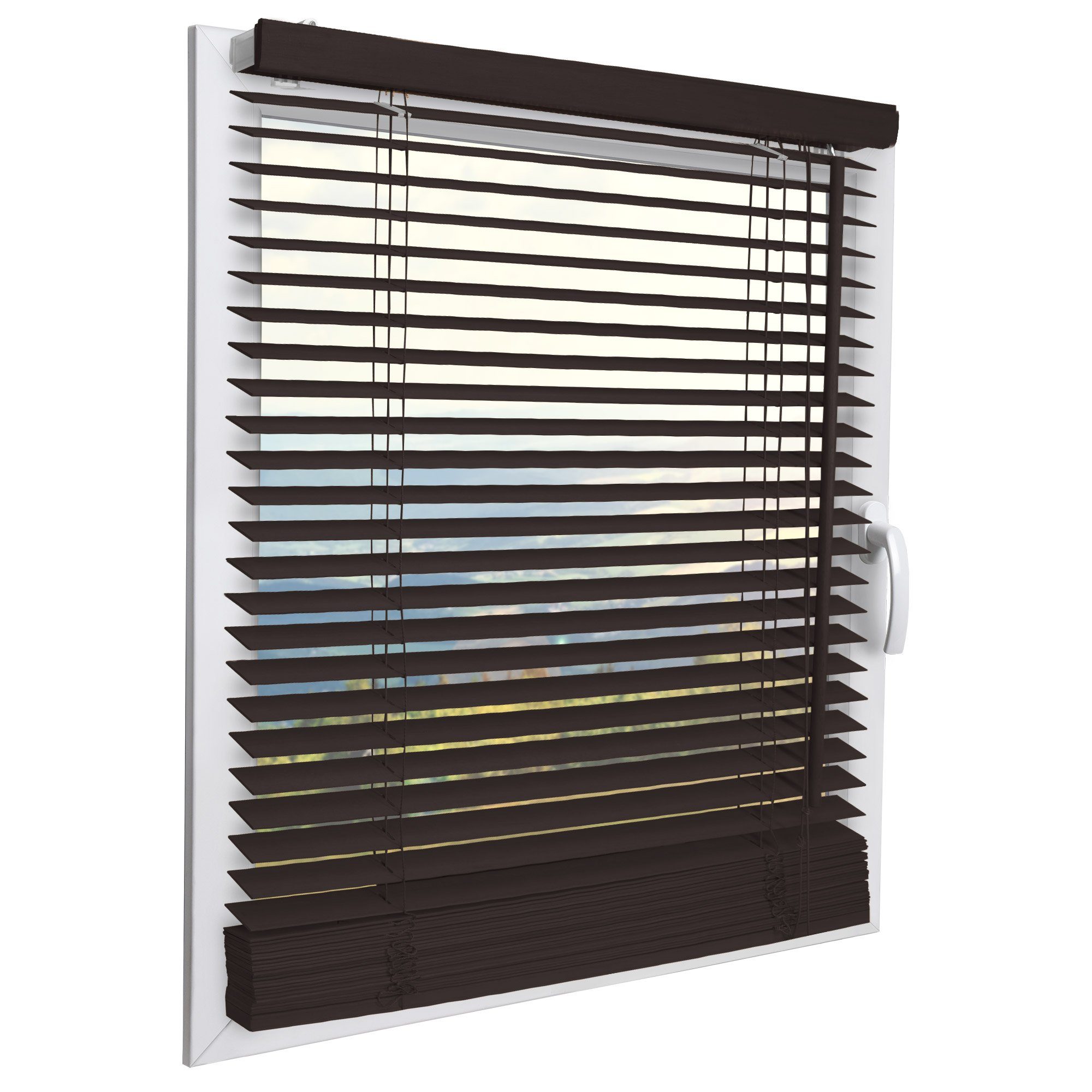 Jalousie SolDecor JH3, Sol Royal, Holzjalousie Dunkelbraun
