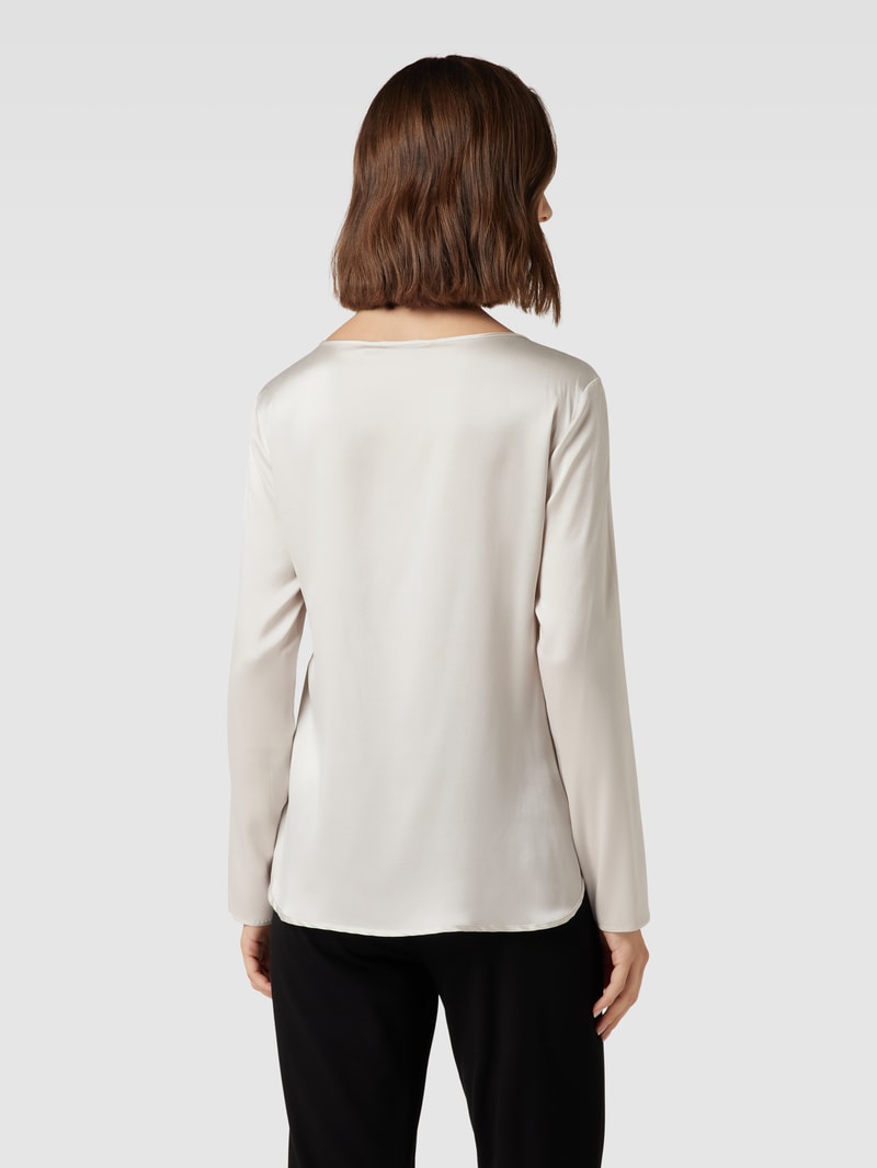 Blusenshirt mit Rundhalsausschnitt Modell 'MOLDAVA' in beige