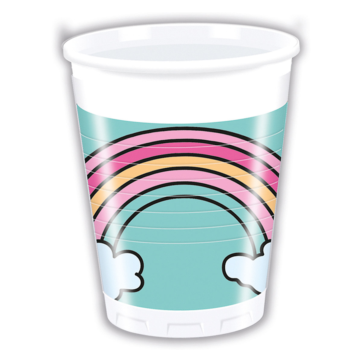 Partybecher/Trinkbecher Magic Party Unicorn, 200 ml, Kunststoff, 8 Stück