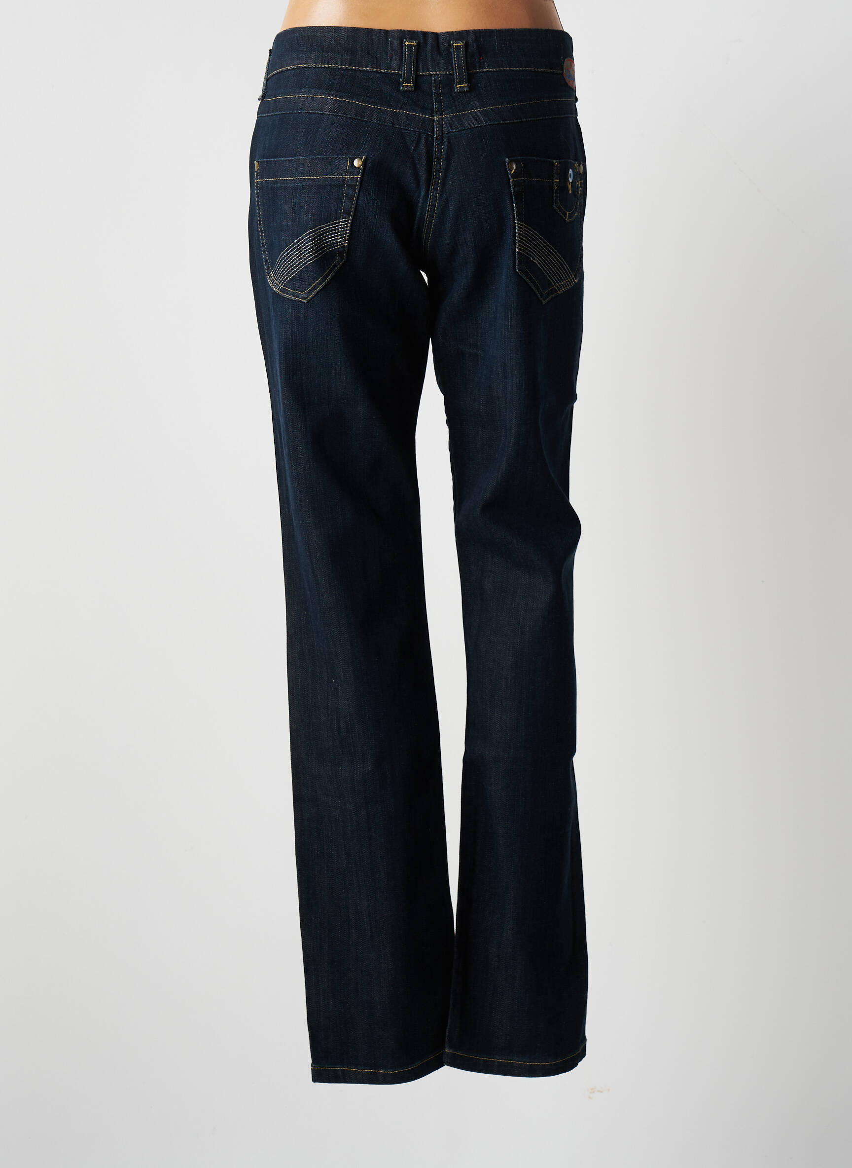 Biscote Jeans Coupe Slim Femme couleur bleu
