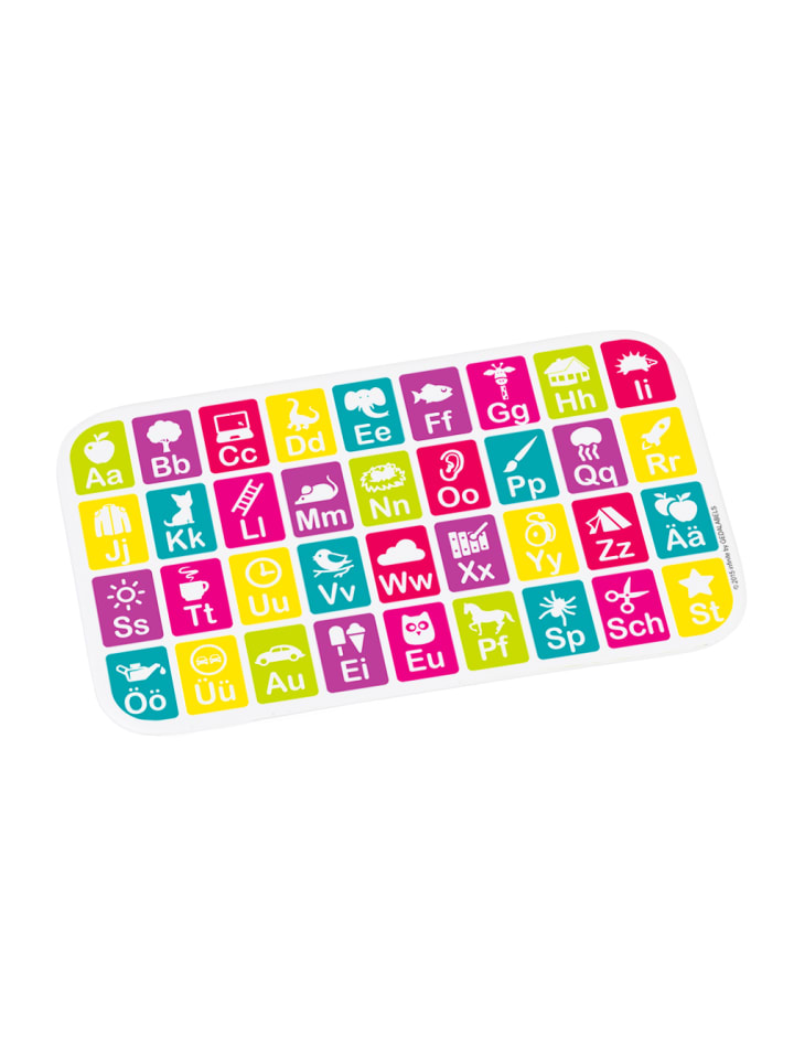 Geda Labels Frühstücksbrettchen Anlauttabelle in Pink - 23,5x14,5x0,3cm günstig kaufen onesize