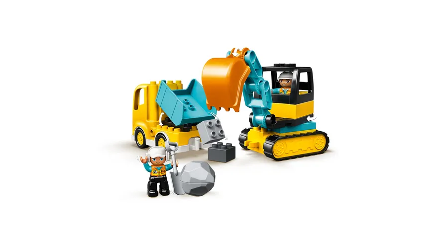 LEGO DUPLO 10931 Bagger und Laster, kreatives Spielzeug ab 2 Jahren