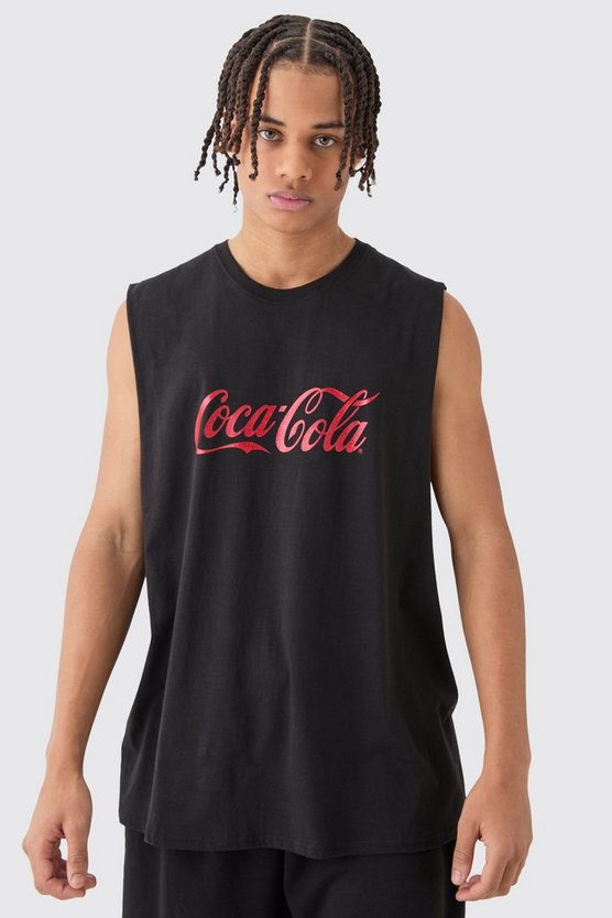 Oversize Tanktop mit lizenziertem Coca Cola Print