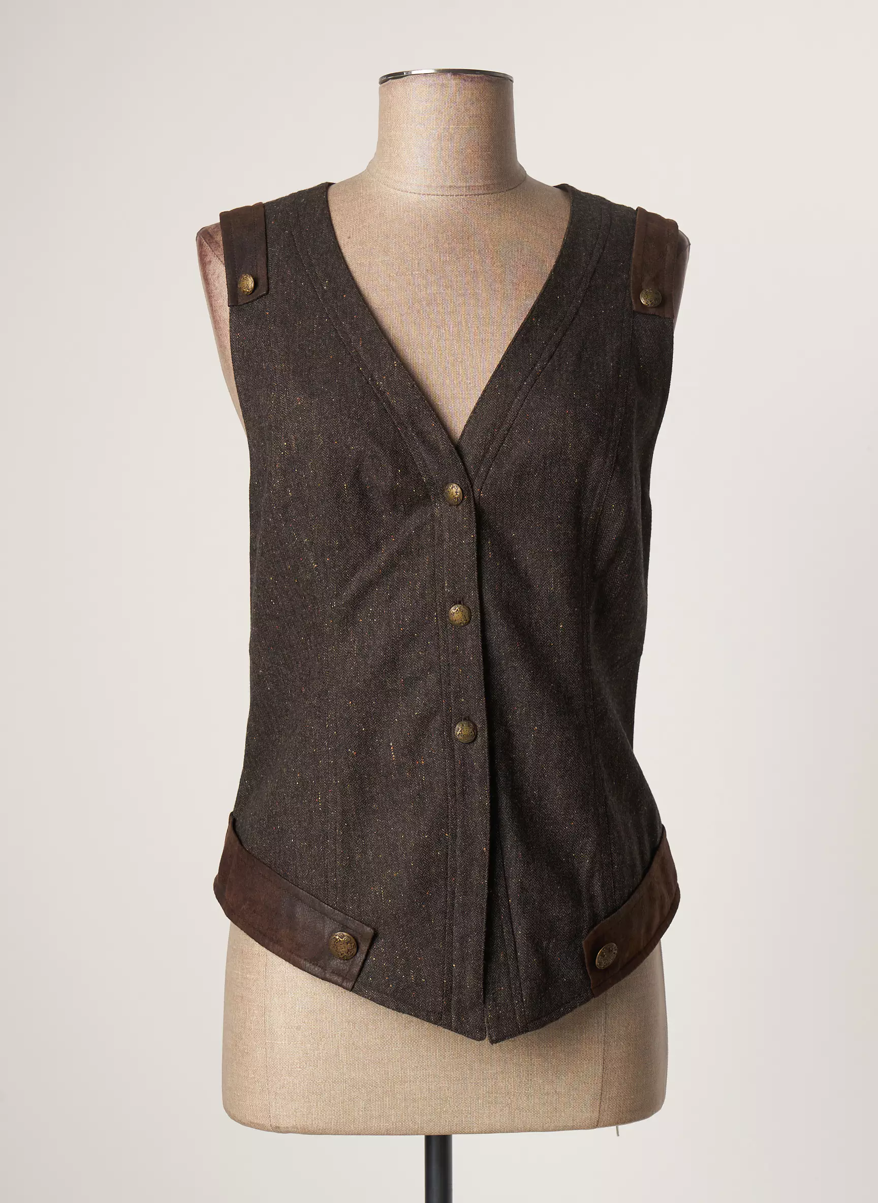 Lauren Vidal Vestecasual Femme couleur marron