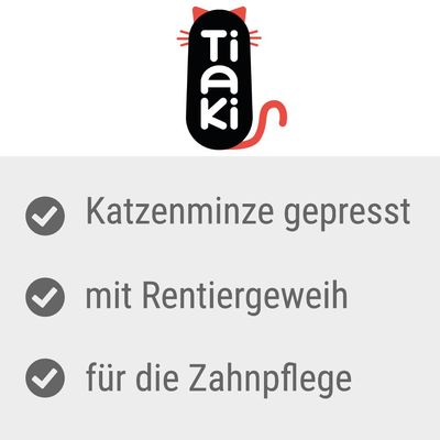 TIAKI Katzenspielzeug Rentier aus Katzenminze