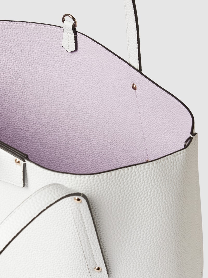 Tote Bag mit Label-Details Modell 'BRENDON' in weiß