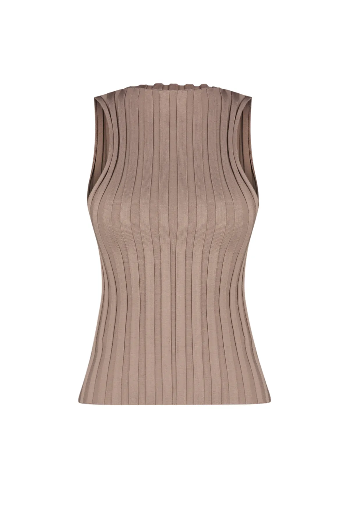 Trendyol Collection  Beigefarbene Strickbluse aus Premiumgarn/Spezialgarn TWOSS24BZ00275