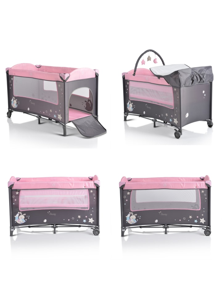 Moni Reisebett Sleepy Rollen in rosa günstig kaufen 60x120 cm