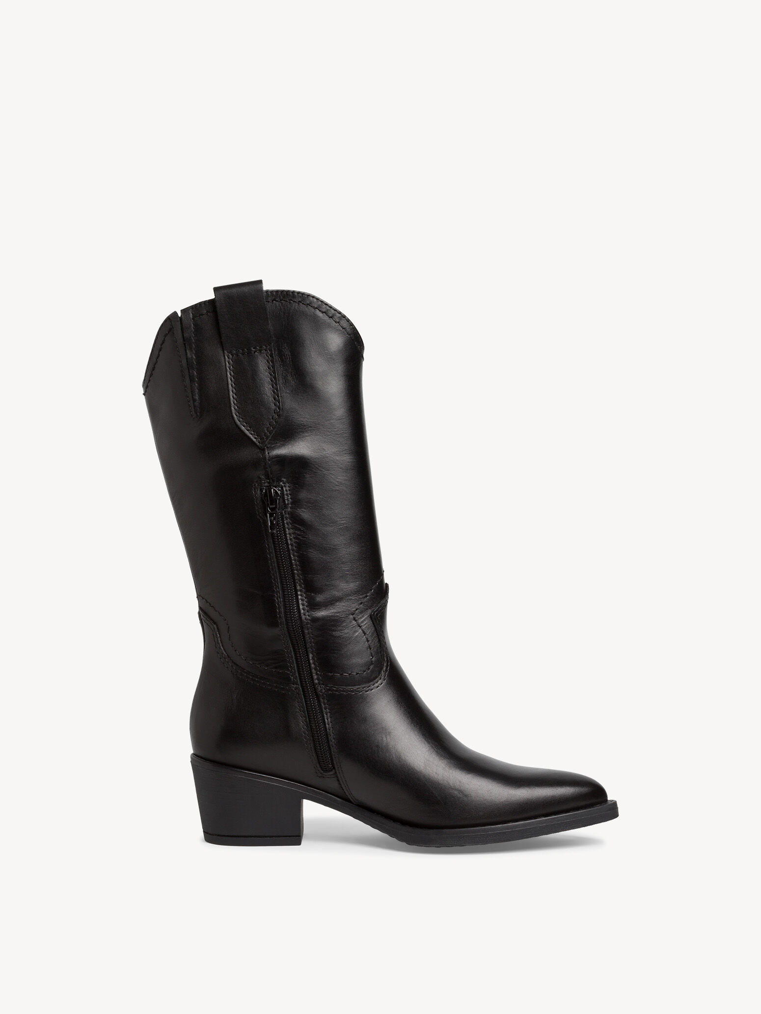 Bottes de cow-boy en cuir - noir