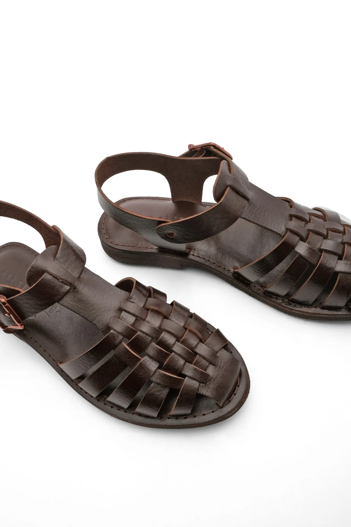 Marjin  Sandalette - Braun - Flacher Absatz