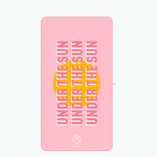 Punta Coco - Pink rectangular microfiber towel