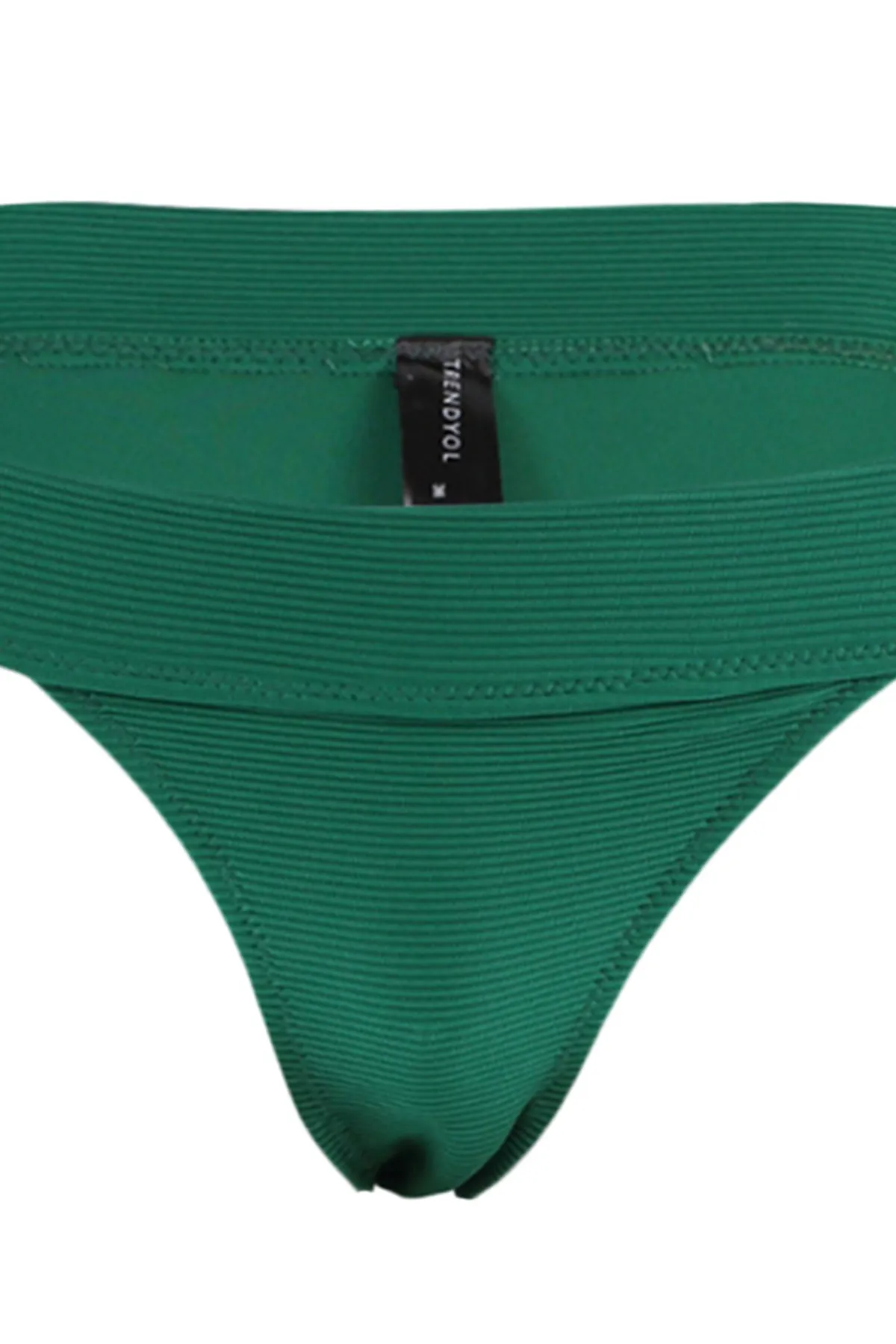 Trendyol Collection  Grüne strukturierte Bikinihose TBESS21BA0091