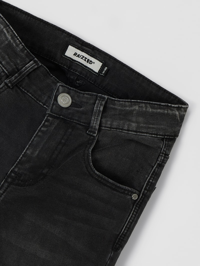 Skinny Fit Jeans mit Stretch-Anteil Modell 'Bangkok' in schwarz