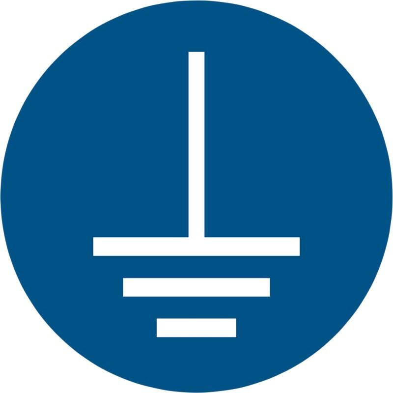 Djois Warnschild Benutzung erden Klebstoff, einschraubbar PP (Polypropylen) 10 (B) x 0,14 (H) cm 3 Stück