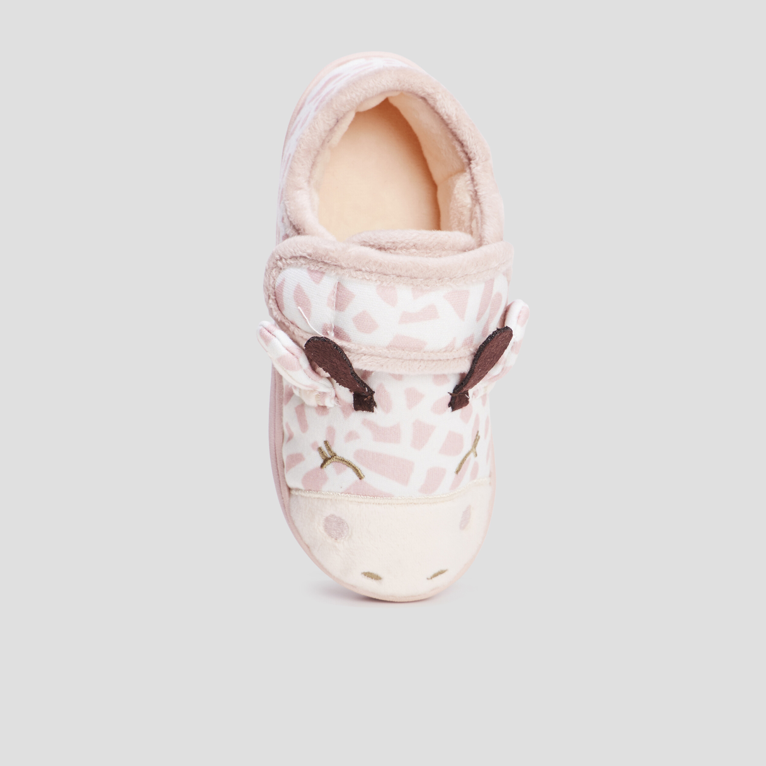 Chaussons emboîtant à scratchs rose fille | La Halle