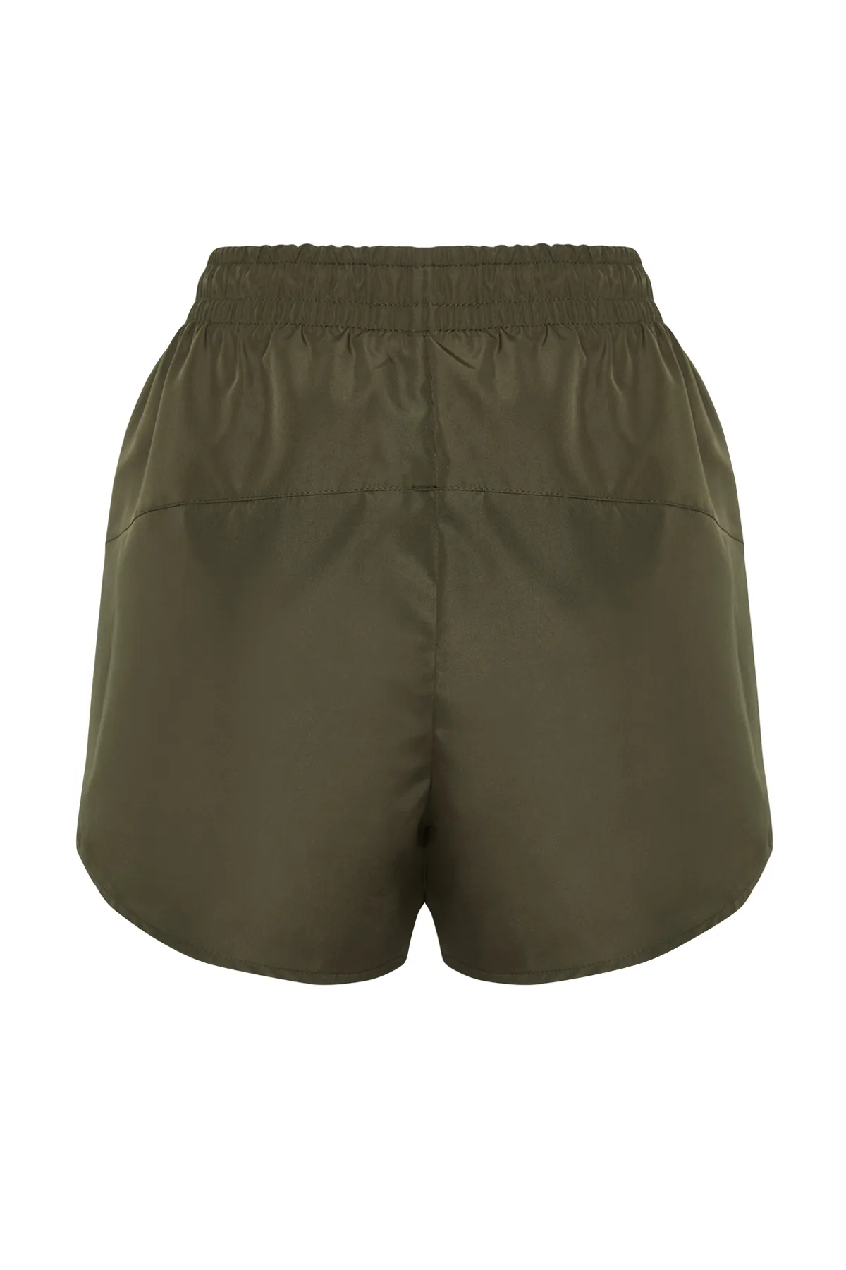 Trendyol Collection  Khakifarbene, zweilagige gestrickte Sportshorts aus Fallschirmstoff mit Innenshorts TWOAW21SR0012