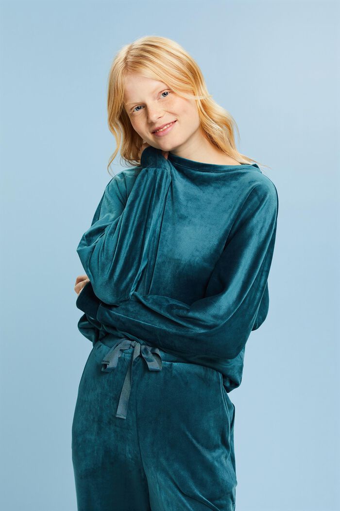 Loungewear-Sweatshirt aus Samt