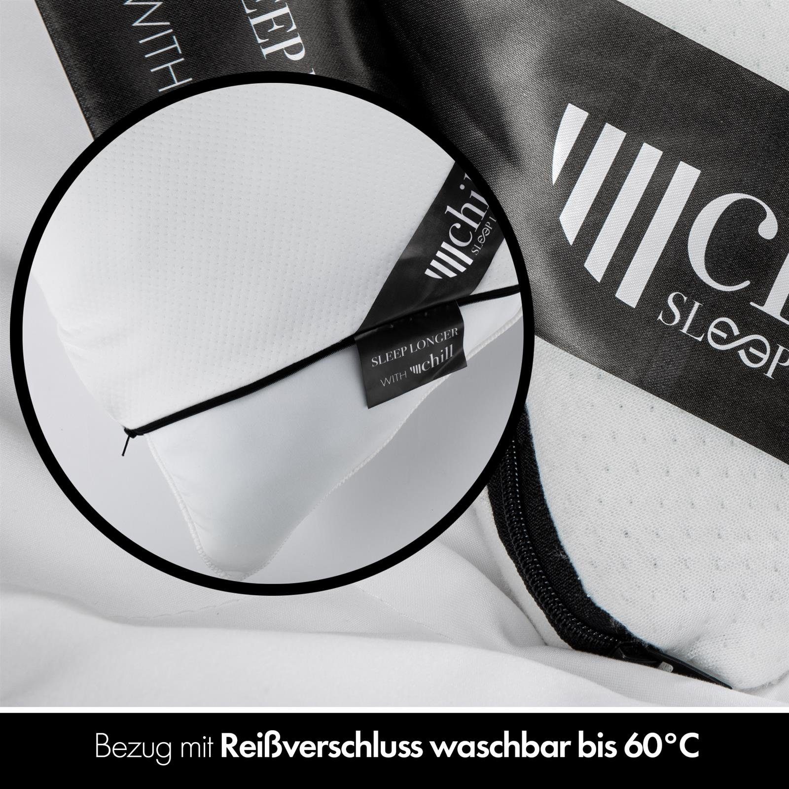 Nackenstützkissen Chill Nackenkissen 40x80cm, chill SLEEPLONGER, Füllung: Mikrofaser, Bezug: 100% Polyester, Seitenschläfer, Rückenschläfer, Bauchschläfer, Vegan, atmungsaktiv & waschbar