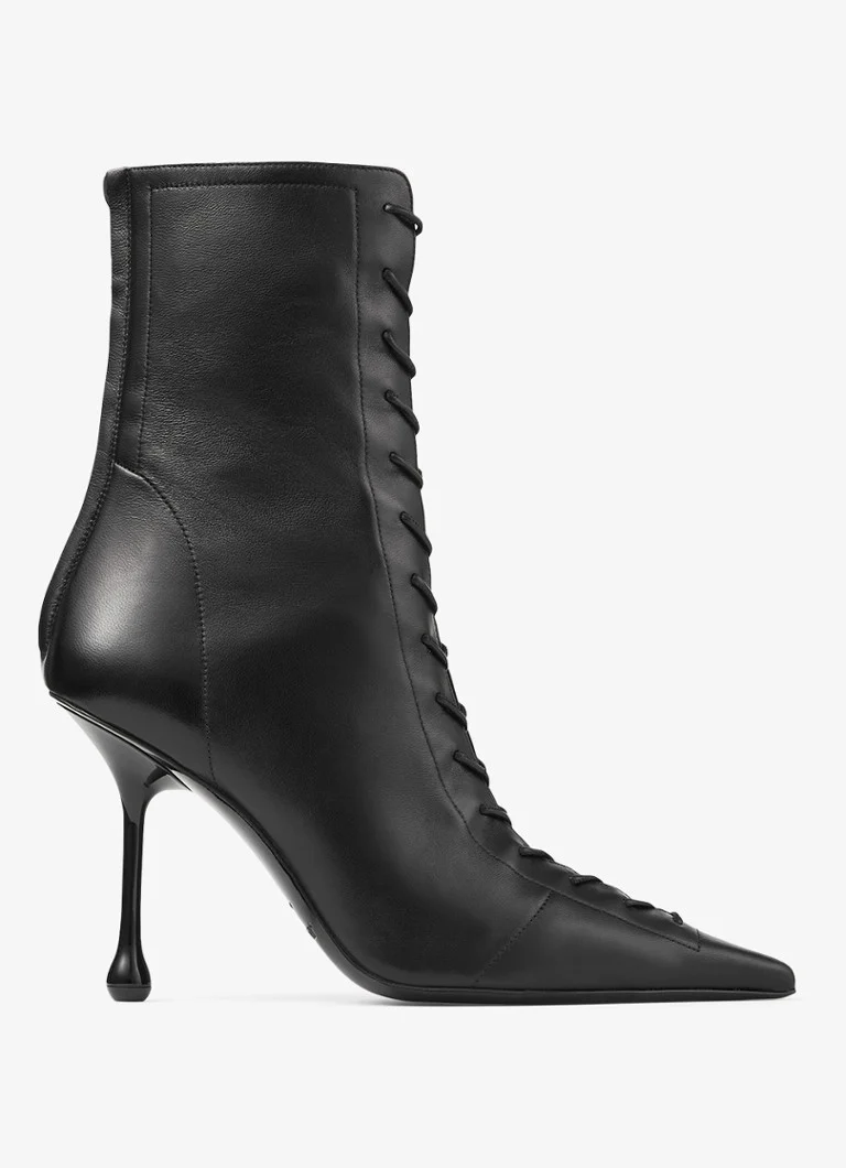 Jimmy Choo  Scarlett 95 enkellaarsje van lamsleer
