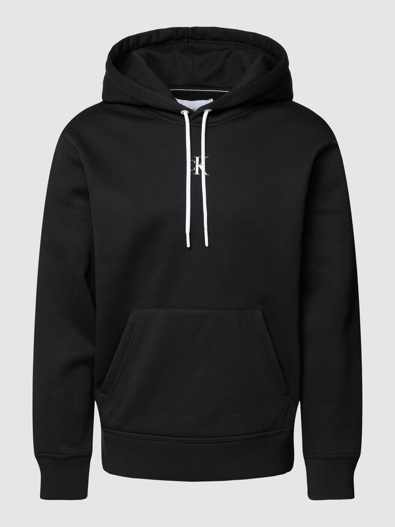 Hoodie mit Label-Print in black
