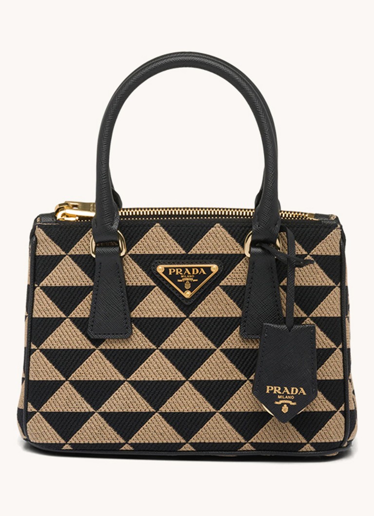 Geantă Prada Galleria cu detalii din piele