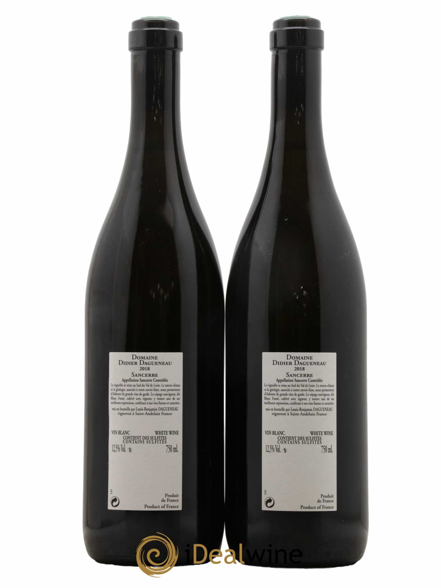 Sancerre En Chailloux Dagueneau  2018 - Lot de 2 Bouteilles