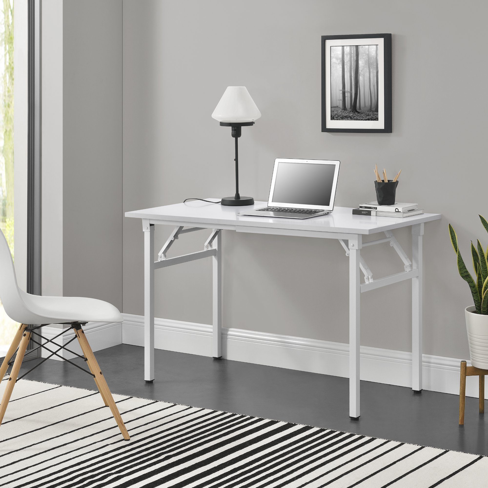 neu.haus Klapptisch, Alta Schreibtisch höhenverstellbar 120x60 cm Weiß
