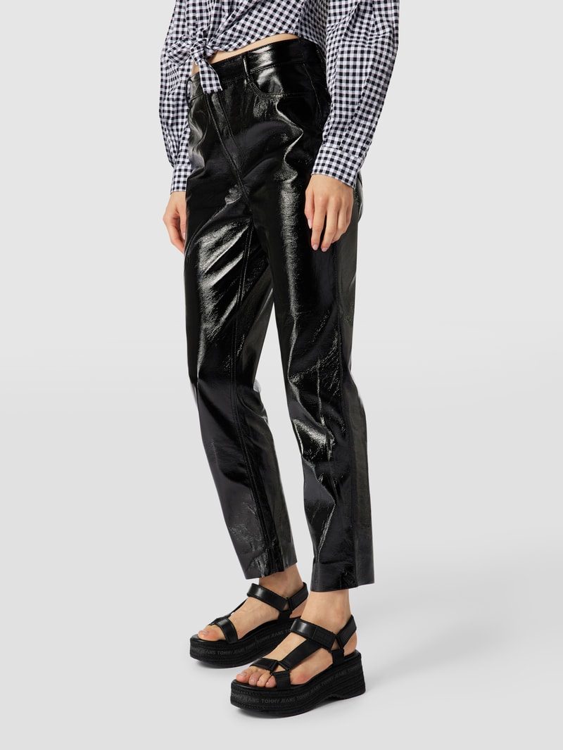 Sandalen mit Label-Schriftzug in schwarz