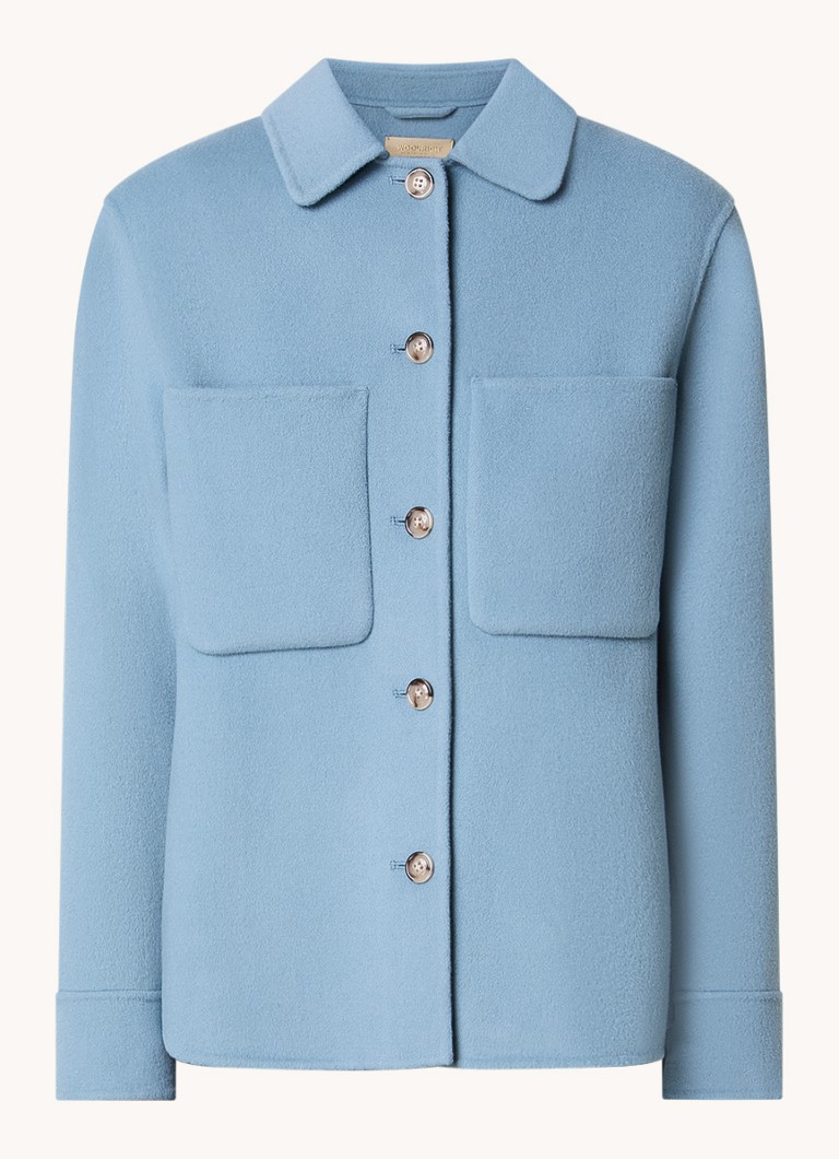 Vlněná košile Woolrich s náprsními kapsami