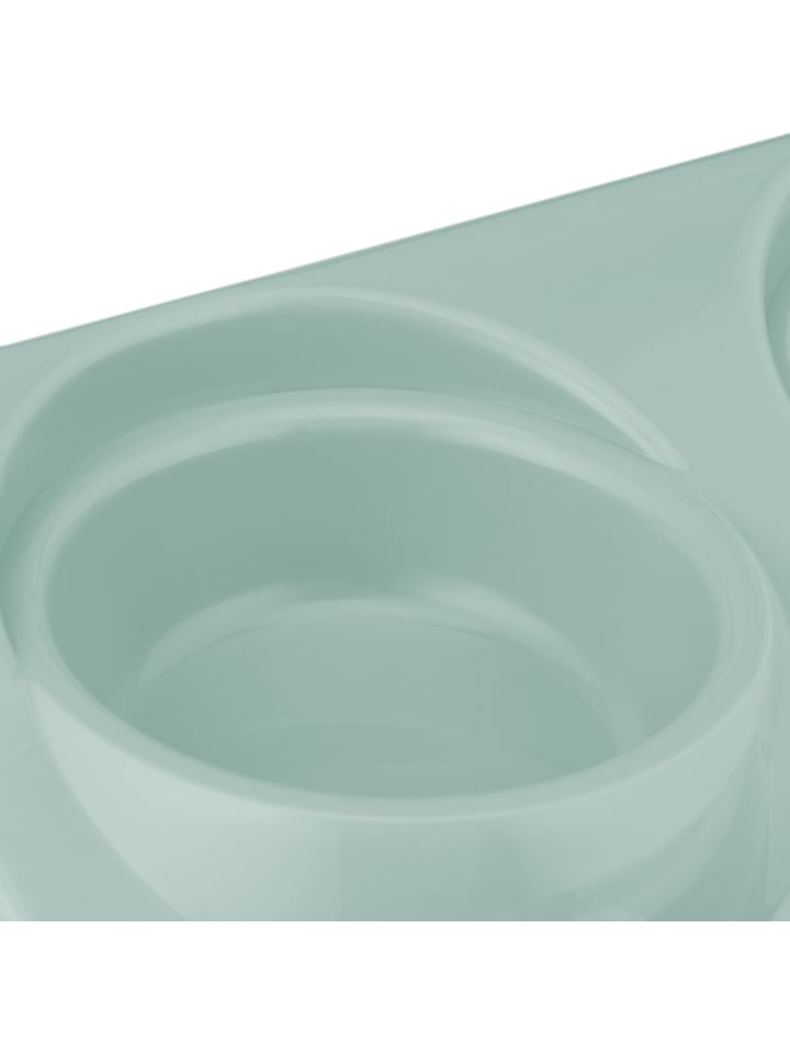 relaxdays 2 x Doppelnapf in Blau/ Silber - (B)29 x (H)6,5 x (T)19 cm günstig kaufen onesize