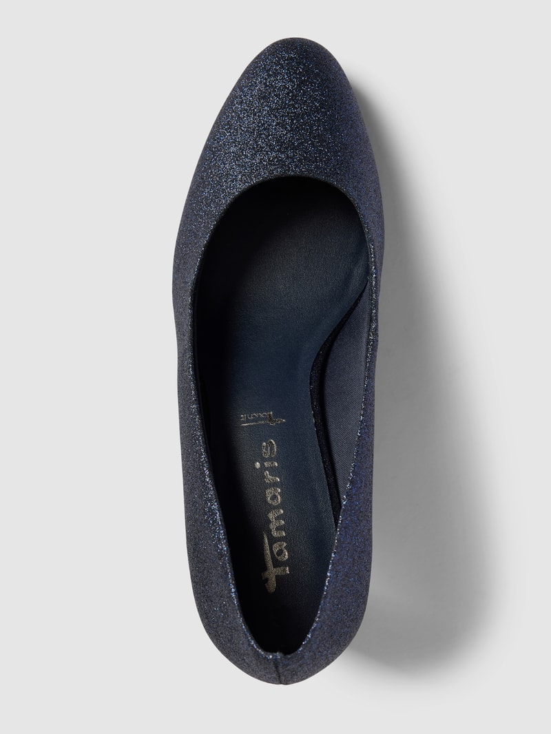 Pumps in Glitzer-Optik in marineblau