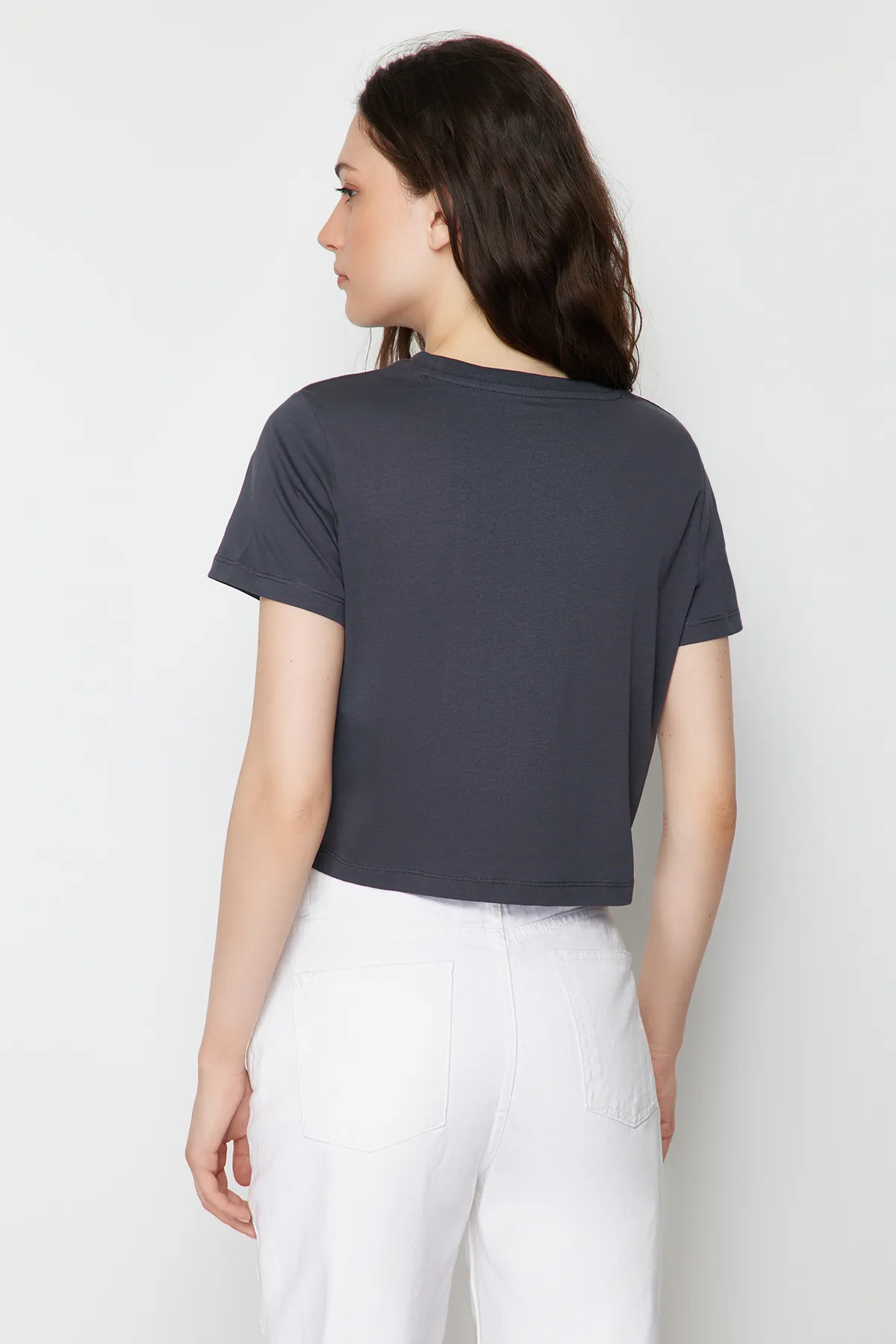 Trendyol Collection  T-Shirt - Grau - Regular Fit