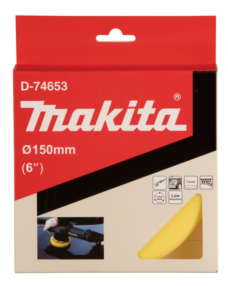 Burete de lustruit Makita Accessories D-74653 galben dur grosier 150 mm