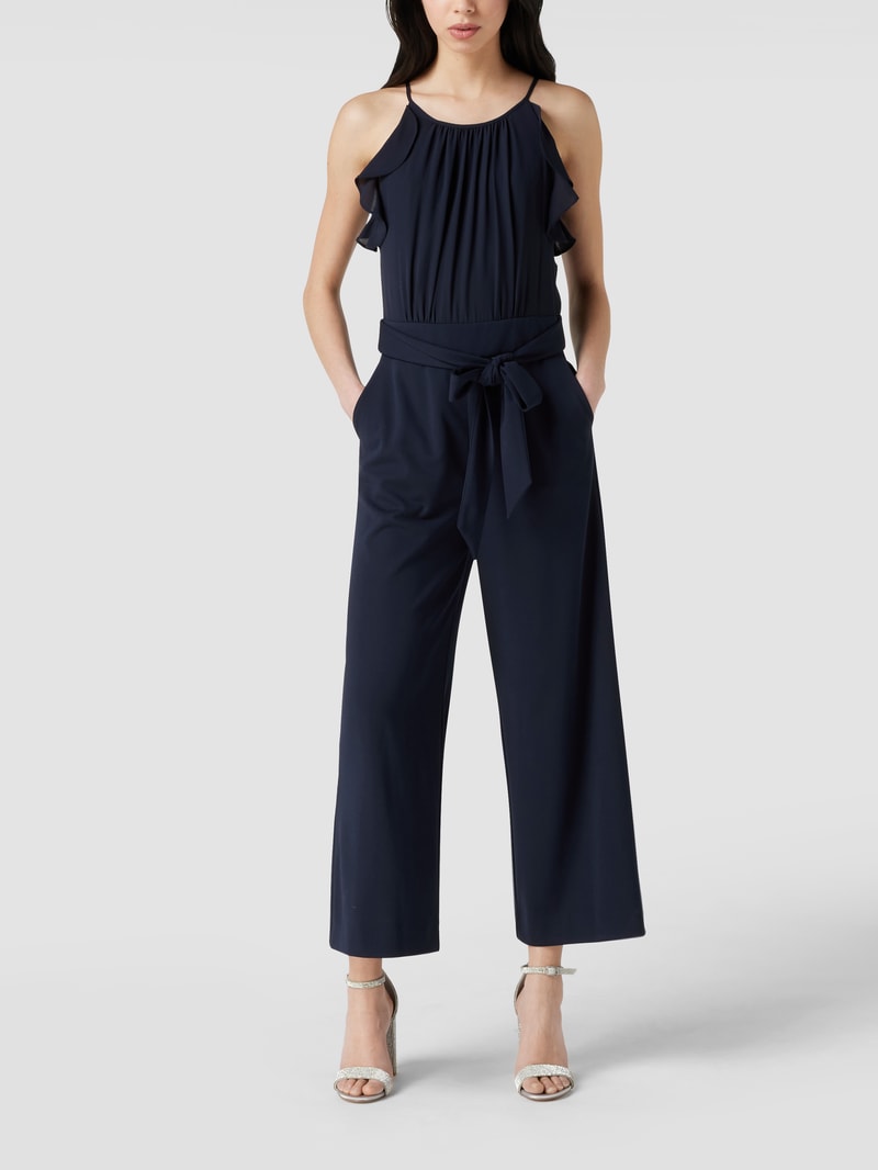 Jumpsuit mit Spaghettiträgern in marineblau