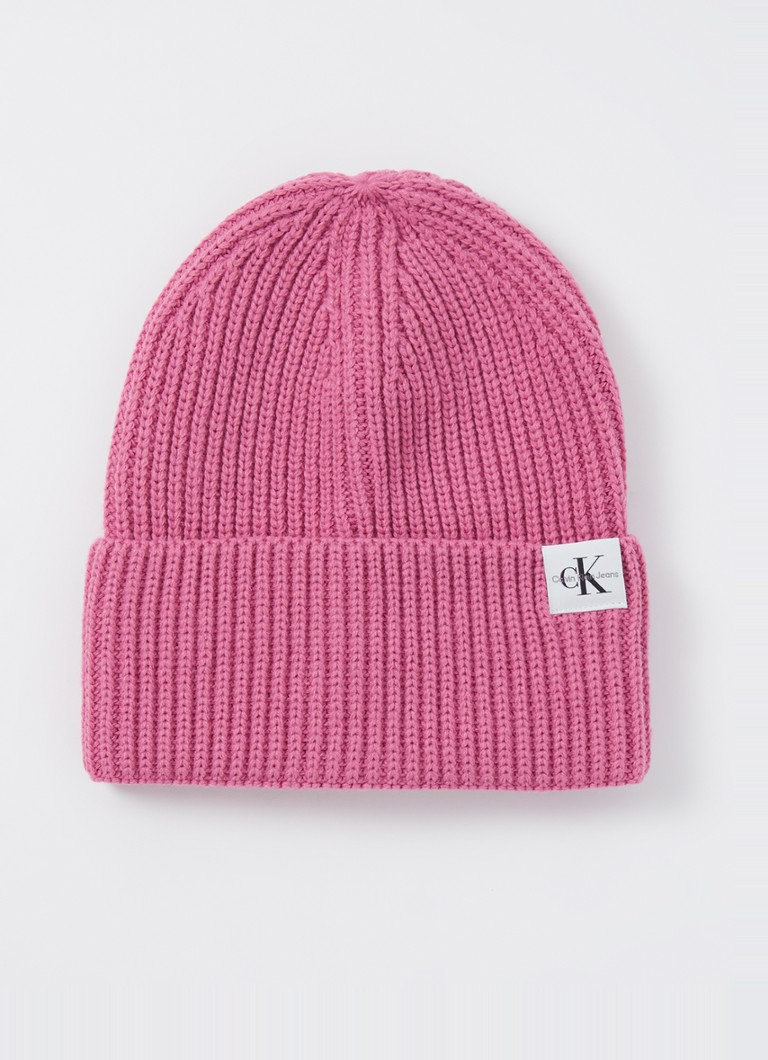 Calvin Klein Rib-knit beanie with logo
