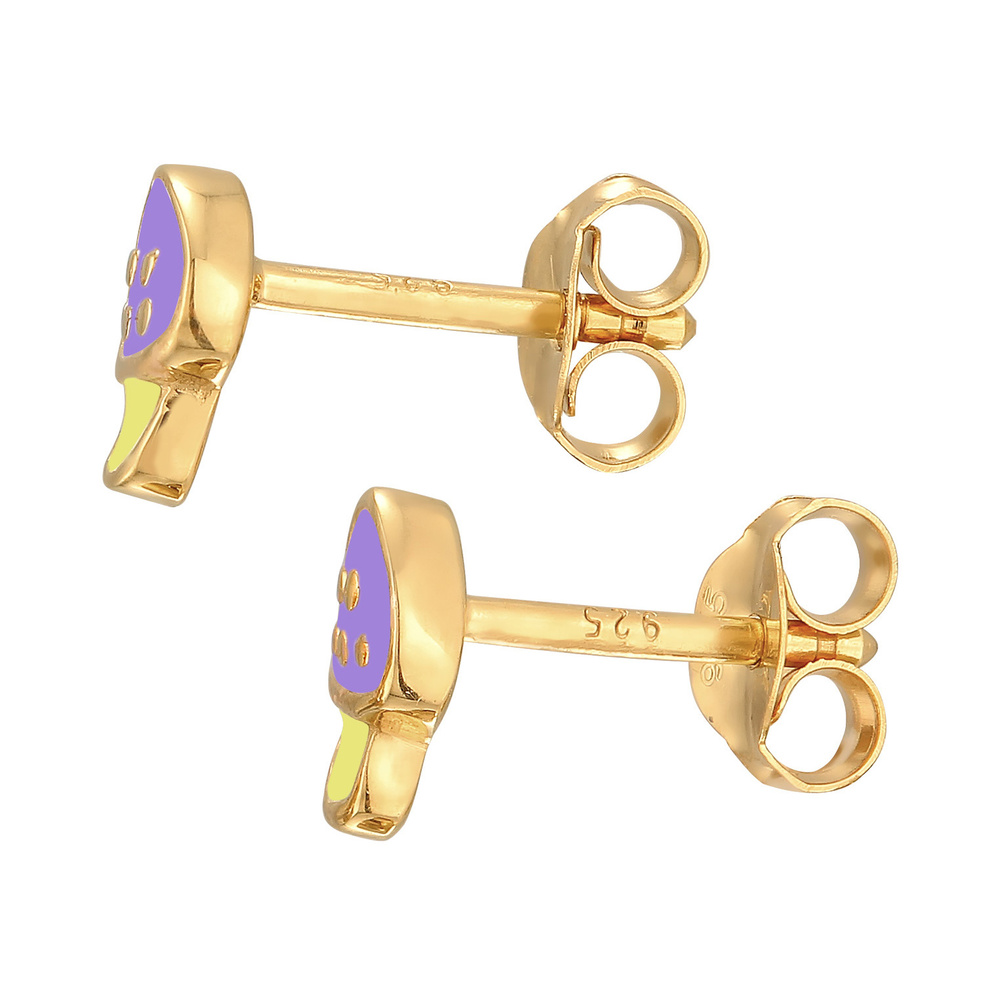 Elli Elli Boucles d'Oreilles Boucles d'oreilles femme champignon avec émail en argent  Boucles d'oreilles