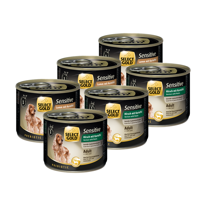 SELECT GOLD Hundenassfutter SELECT GOLD Sensitive Adult Mixpaket 6x200g Mixpaket 2