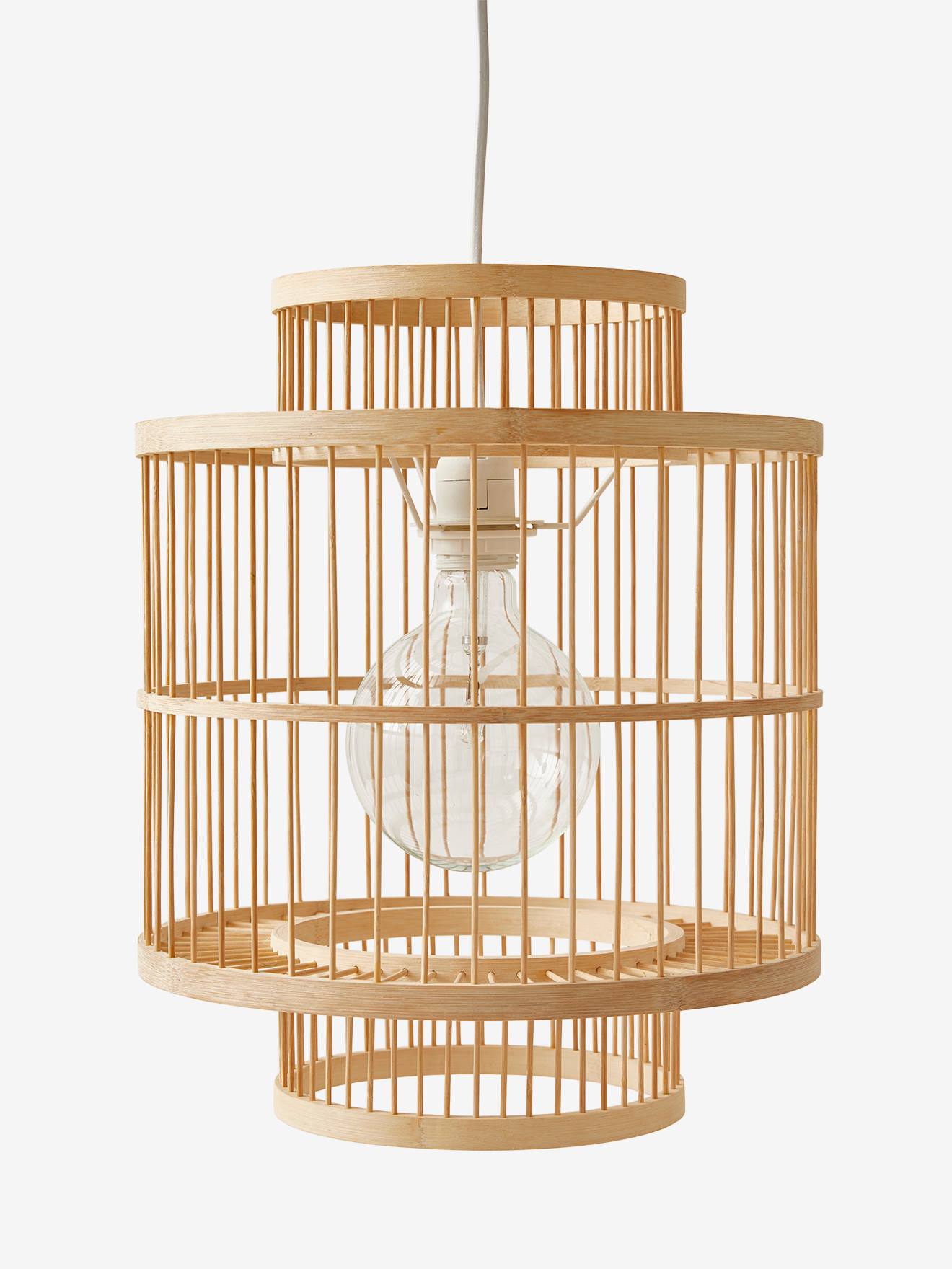 Vertbaudet Kinderzimmer Lampenschirm aus Rattan BOHO - natur