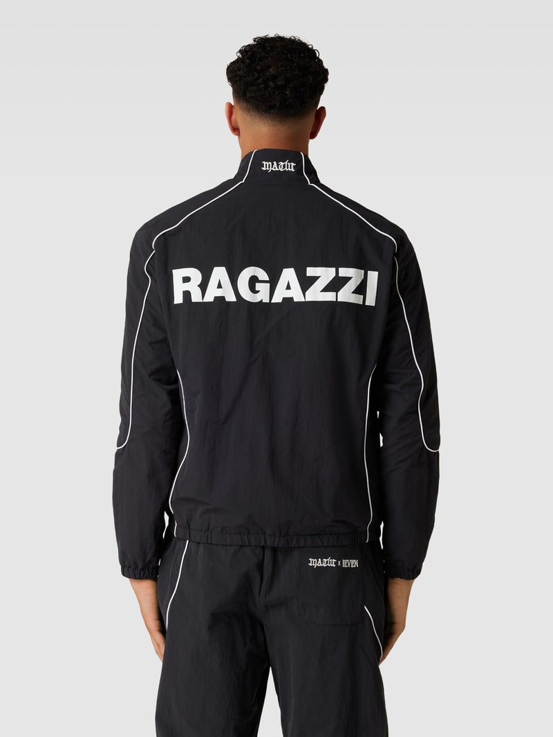 Trainingsjacke mit Statement-Print - MATW x REVIEW Drop 10 in schwarz