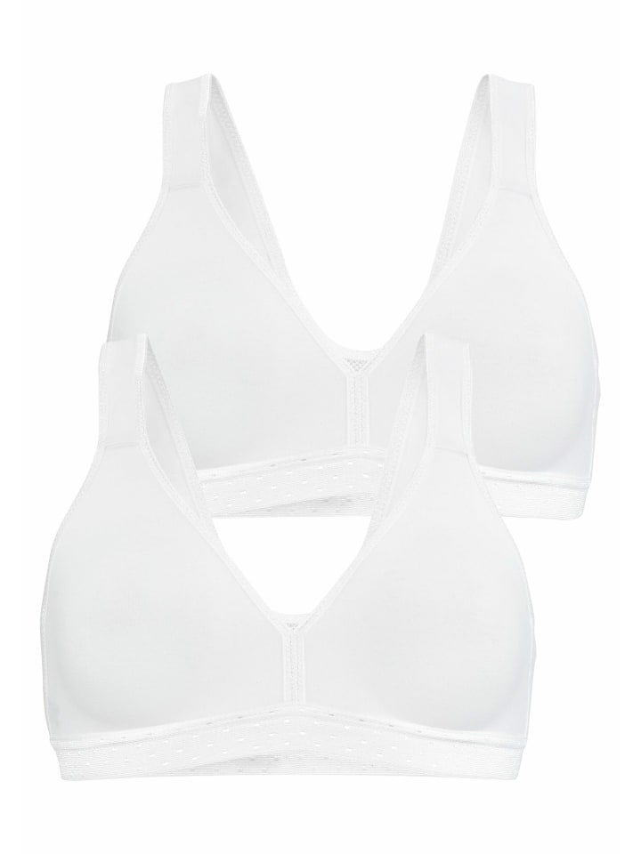 PETITE FLEUR Sport-BH in 2xweiß günstig kaufen