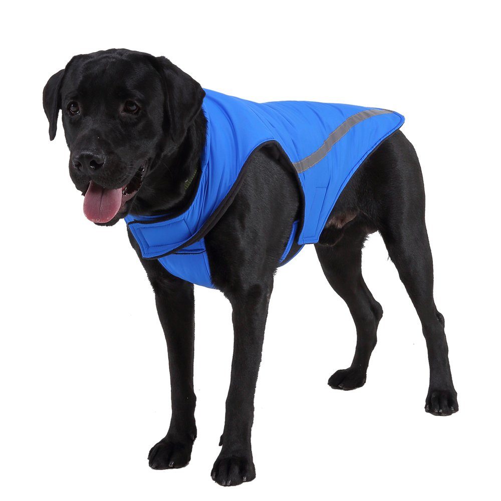 LAPA HOME Hundemantel Hundejacke Winterjacke für Haustiere mit Reflexstreifen, Winddicht warme Hundejacke verstellbar Hundebekleidung, Bauchschutz
