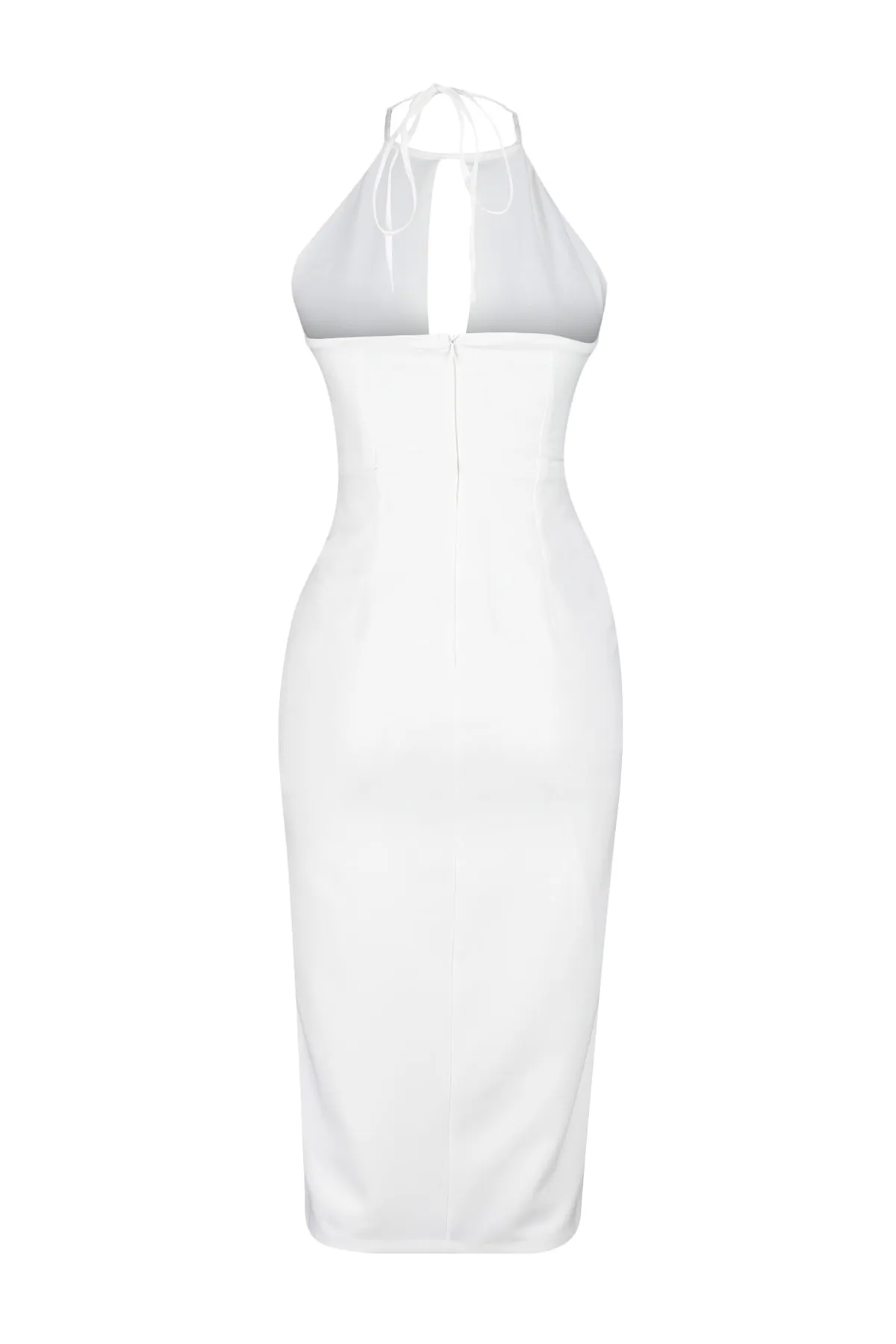 Trendyol Collection  Ecru gewebte Paspelierung Hochzeit/Hochzeit Elegantes Abendkleid TPRSS23EL00119