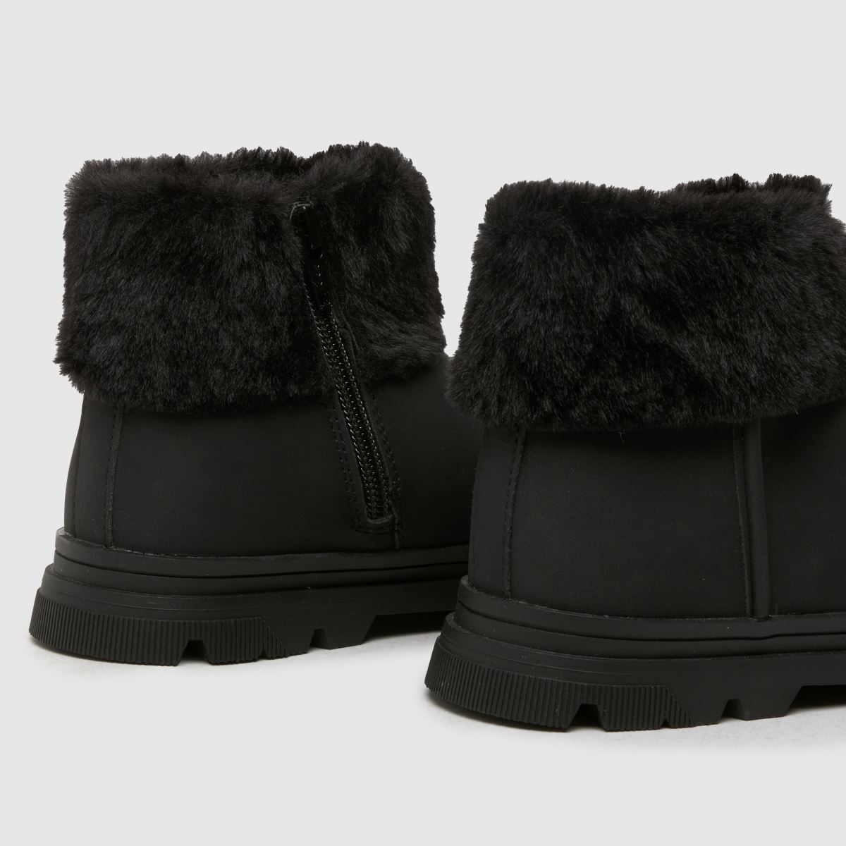 Schuh fekete cseresznye színű szőrös mandzsetta Lány junior csizma