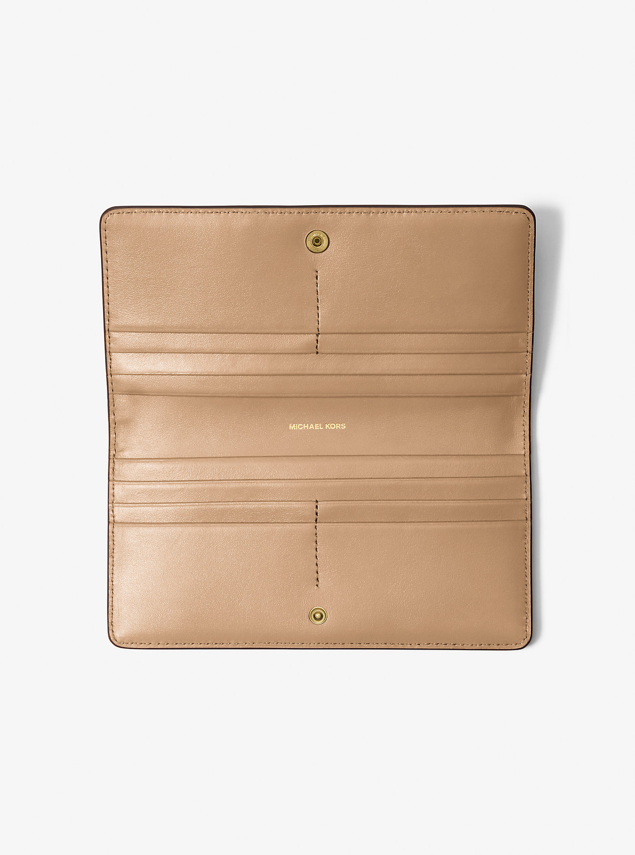 Bryant stor lommebok i skinn med pebble-detaljer og trykknapper – HUSK