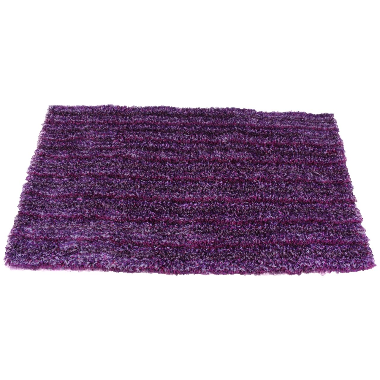 TOP MULTI Teppich Shaggy Flokatiteppich Violett-Pink 120 x 200 cm