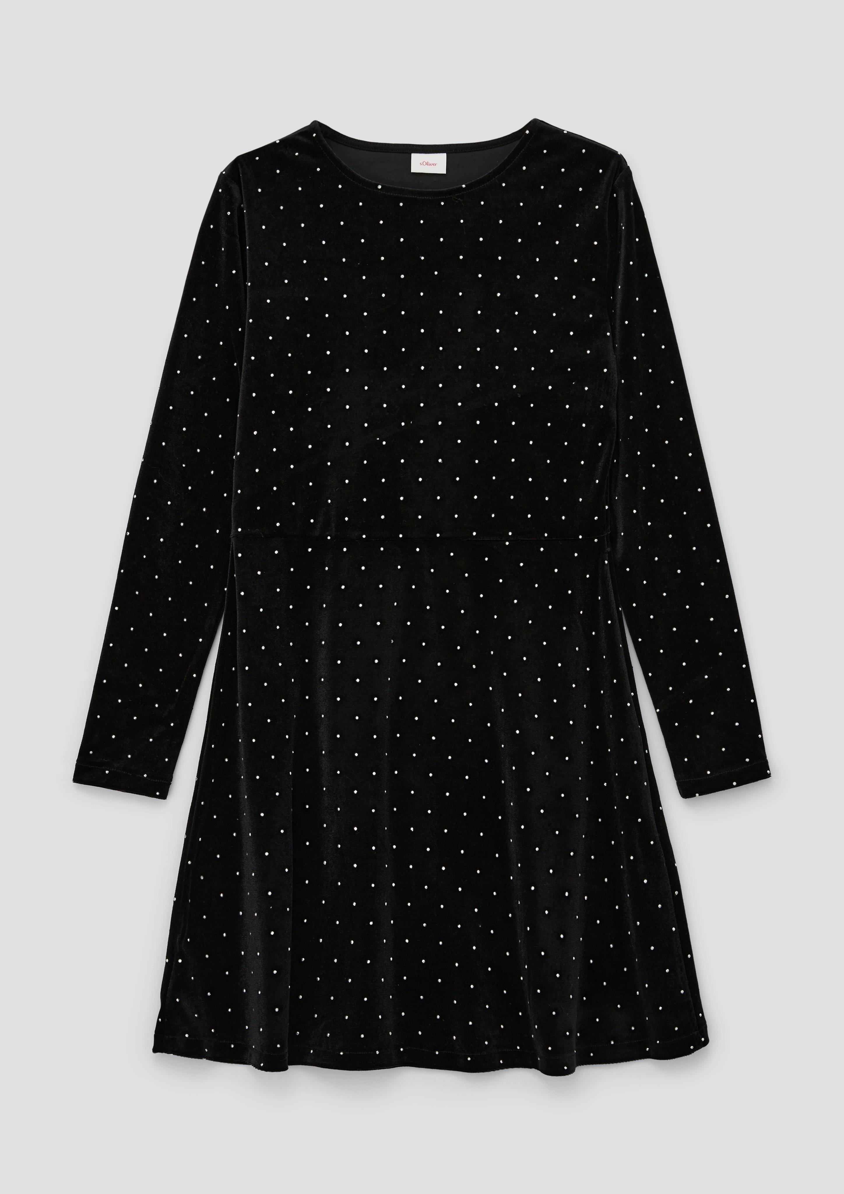 Samtkleid mit Schmucksteinen  2138580-9999